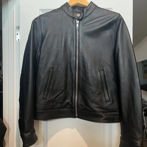Thursday Boot Company Black Leather Racer Jacket - Picture 1 of 3